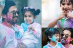 allu arjun family for holi, allu arjun family for holi, in pics allu arjun s adorable moments with family for holi is too cute to miss, Neha reddy