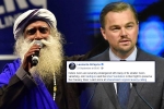 sadhguru, DiCaprio, civil society groups ask dicaprio to withdraw support for cauvery calling, Sadhguru