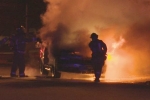 Ohio Top Story, Accidents, driver dies in car flame, Top story
