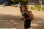 Racist Attack In Texas video, Racism on Indian women, racist attack in texas woman arrested, Racism
