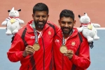 medal, Asian Games 2018: Rohan Bopanna, asian games 2018 rohan bopanna divij sharan clinch men s doubles gold in tennis, Bopanna