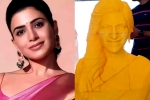 Samantha latest, Samantha latest updates, samantha gets a temple from her fan, Hansika