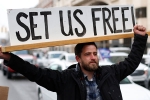 donald trump, protests, scattered protests happen in u s against stay at home orders, Utah