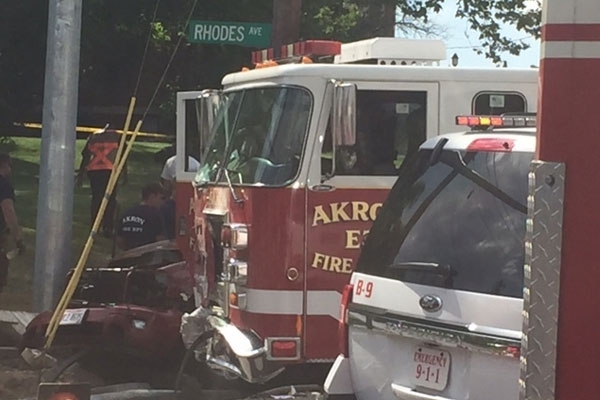 Teen Driver Enters Plea to charges Related To Crash With Akron Fire Truck