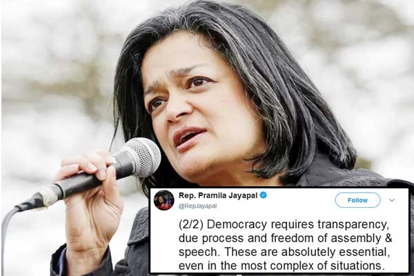 ‘Deeply Troubled by Arrests in Kashmir’: Pramila Jaypal