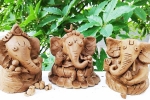 prepare ganesh idol at home, ganesh murti, how to make eco friendly ganesh idol from clay at home, Eco friendly